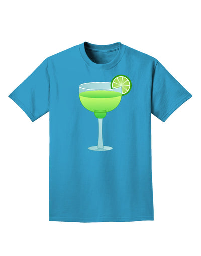 Green Margarita with Lime - Cinco de Mayo Adult Dark T-Shirt by TooLoud-Mens T-Shirt-TooLoud-Turquoise-Small-Davson Sales