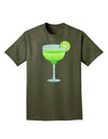 Green Margarita with Lime - Cinco de Mayo Adult Dark T-Shirt by TooLoud-Mens T-Shirt-TooLoud-Military-Green-Small-Davson Sales