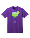 Green Margarita with Lime - Cinco de Mayo Adult Dark T-Shirt by TooLoud-Mens T-Shirt-TooLoud-Purple-Small-Davson Sales