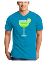 Green Margarita with Lime - Cinco de Mayo Adult Dark V-Neck T-Shirt by TooLoud-Mens V-Neck T-Shirt-TooLoud-Turquoise-Small-Davson Sales