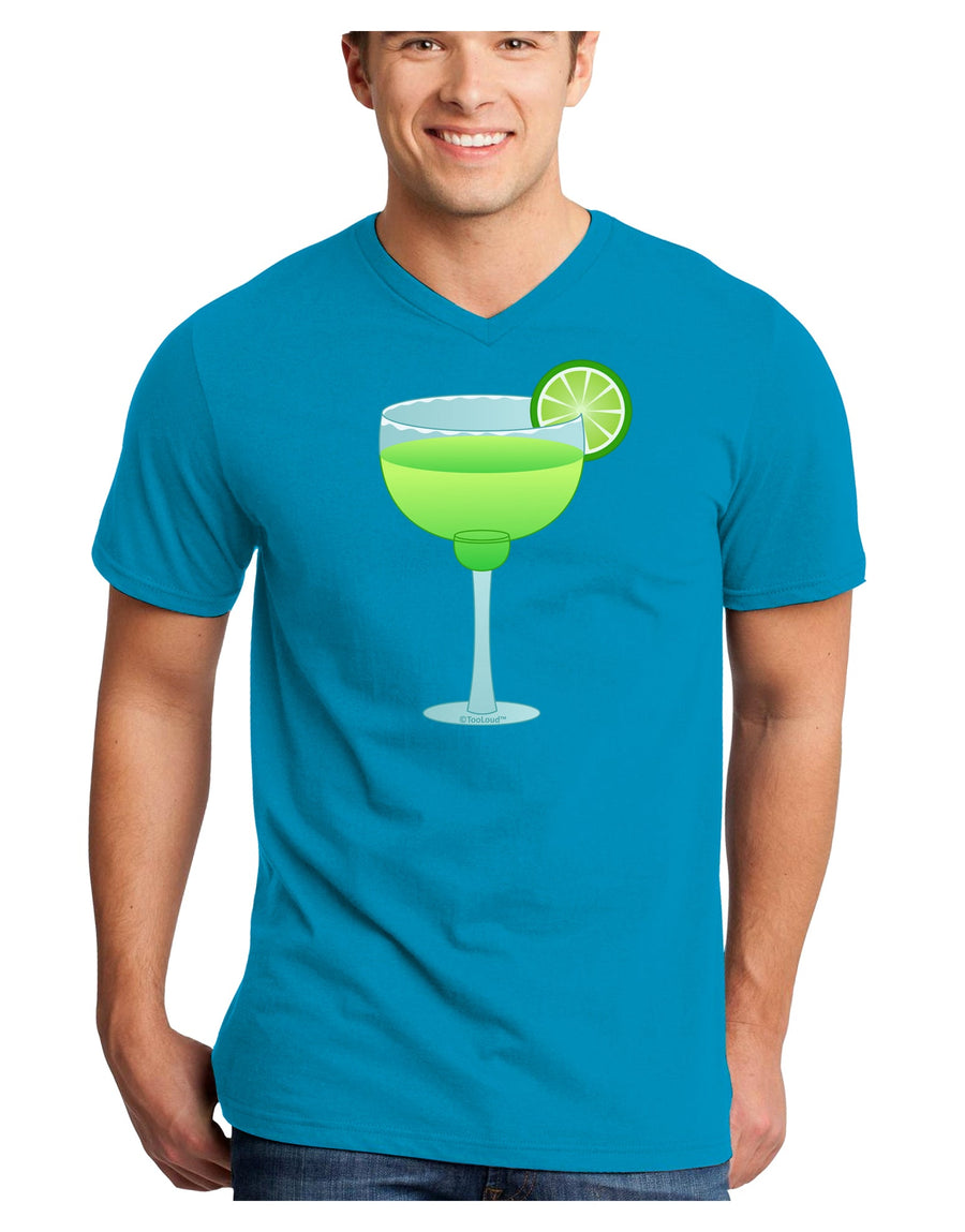 Green Margarita with Lime - Cinco de Mayo Adult Dark V-Neck T-Shirt by TooLoud-Mens V-Neck T-Shirt-TooLoud-Black-Small-Davson Sales