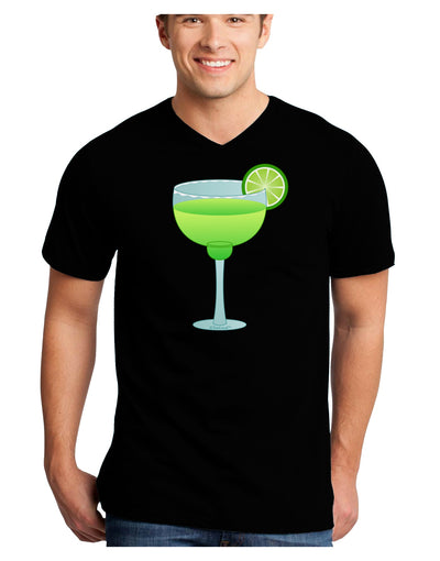 Green Margarita with Lime - Cinco de Mayo Adult Dark V-Neck T-Shirt by TooLoud-Mens V-Neck T-Shirt-TooLoud-Black-Small-Davson Sales