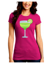 Green Margarita with Lime - Cinco de Mayo Juniors Crew Dark T-Shirt by TooLoud-T-Shirts Juniors Tops-TooLoud-Hot-Pink-Juniors Fitted Small-Davson Sales