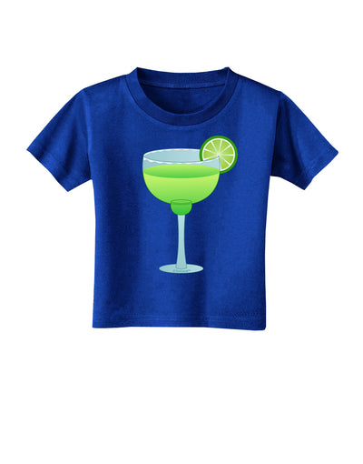 Green Margarita with Lime - Cinco de Mayo Toddler T-Shirt Dark by TooLoud-Toddler T-Shirt-TooLoud-Royal-Blue-2T-Davson Sales