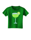 Green Margarita with Lime - Cinco de Mayo Toddler T-Shirt Dark by TooLoud-Toddler T-Shirt-TooLoud-Clover-Green-2T-Davson Sales