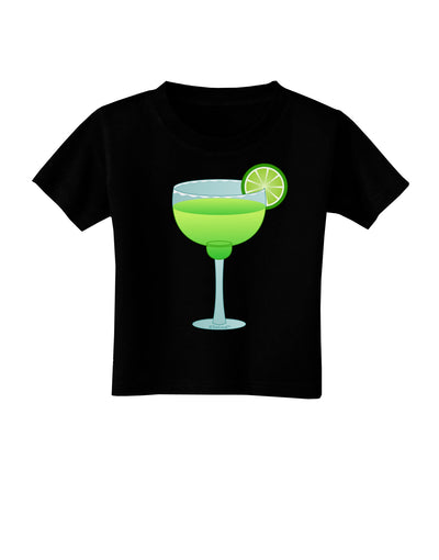 Green Margarita with Lime - Cinco de Mayo Toddler T-Shirt Dark by TooLoud-Toddler T-Shirt-TooLoud-Black-2T-Davson Sales