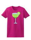 Green Margarita with Lime - Cinco de Mayo Womens Dark T-Shirt by TooLoud-Womens T-Shirt-TooLoud-Hot-Pink-Small-Davson Sales