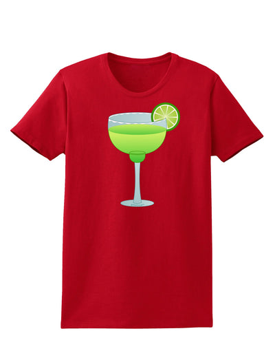 Green Margarita with Lime - Cinco de Mayo Womens Dark T-Shirt by TooLoud-Womens T-Shirt-TooLoud-Red-X-Small-Davson Sales