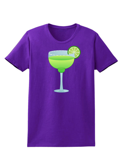 Green Margarita with Lime - Cinco de Mayo Womens Dark T-Shirt by TooLoud-Womens T-Shirt-TooLoud-Purple-X-Small-Davson Sales