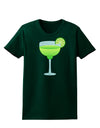 Green Margarita with Lime - Cinco de Mayo Womens Dark T-Shirt by TooLoud-Womens T-Shirt-TooLoud-Forest-Green-Small-Davson Sales