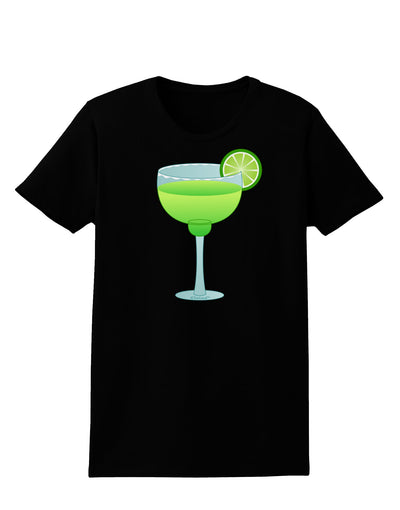 Green Margarita with Lime - Cinco de Mayo Womens Dark T-Shirt by TooLoud-Womens T-Shirt-TooLoud-Black-X-Small-Davson Sales