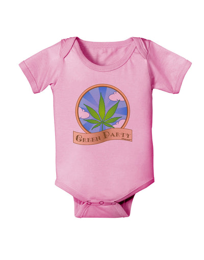 Green Party Symbol Baby Romper Bodysuit-Baby Romper-TooLoud-Pink-06-Months-Davson Sales