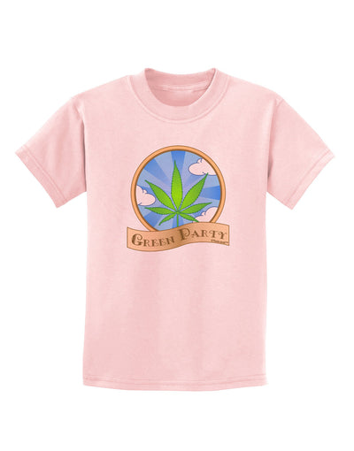 Green Party Symbol Childrens T-Shirt-Childrens T-Shirt-TooLoud-PalePink-X-Small-Davson Sales