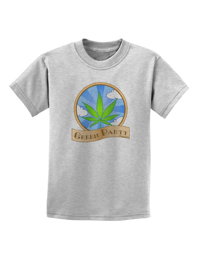 Green Party Symbol Childrens T-Shirt-Childrens T-Shirt-TooLoud-AshGray-X-Small-Davson Sales