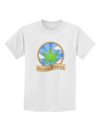 Green Party Symbol Childrens T-Shirt-Childrens T-Shirt-TooLoud-White-X-Small-Davson Sales