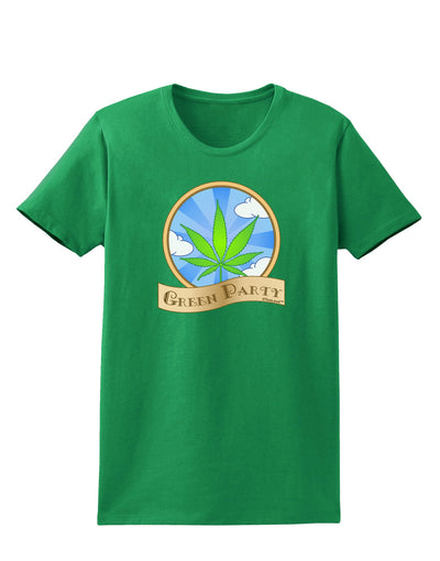 Green Party Symbol Womens Dark T-Shirt-TooLoud-Kelly-Green-X-Small-Davson Sales