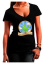 Green Party Symbol Womens V-Neck Dark T-Shirt-Womens V-Neck T-Shirts-TooLoud-Black-Juniors Fitted Small-Davson Sales