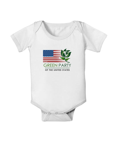 Green Party US Flag Baby Romper Bodysuit-Baby Romper-TooLoud-White-06-Months-Davson Sales