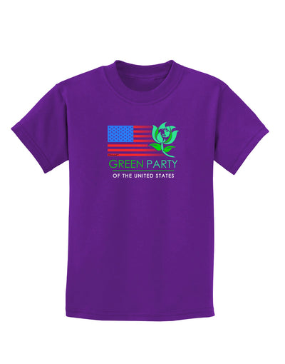 Green Party US Flag Childrens Dark T-Shirt-Childrens T-Shirt-TooLoud-Purple-X-Small-Davson Sales