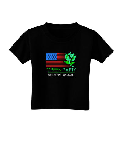 Green Party US Flag Toddler T-Shirt Dark-Toddler T-Shirt-TooLoud-Black-2T-Davson Sales