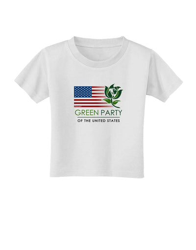 Green Party US Flag Toddler T-Shirt-Toddler T-Shirt-TooLoud-White-2T-Davson Sales