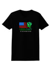 Green Party US Flag Womens Dark T-Shirt-TooLoud-Black-X-Small-Davson Sales