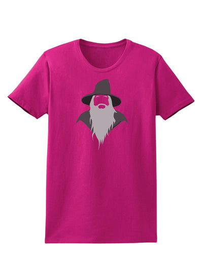 Grey Wizard Womens Dark T-Shirt-TooLoud-Hot-Pink-Small-Davson Sales