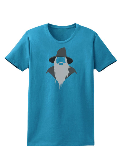 Grey Wizard Womens Dark T-Shirt-TooLoud-Turquoise-X-Small-Davson Sales