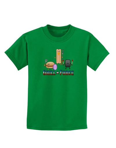 Grill Force Childrens T-Shirt-Childrens T-Shirt-TooLoud-Kelly-Green-X-Small-Davson Sales