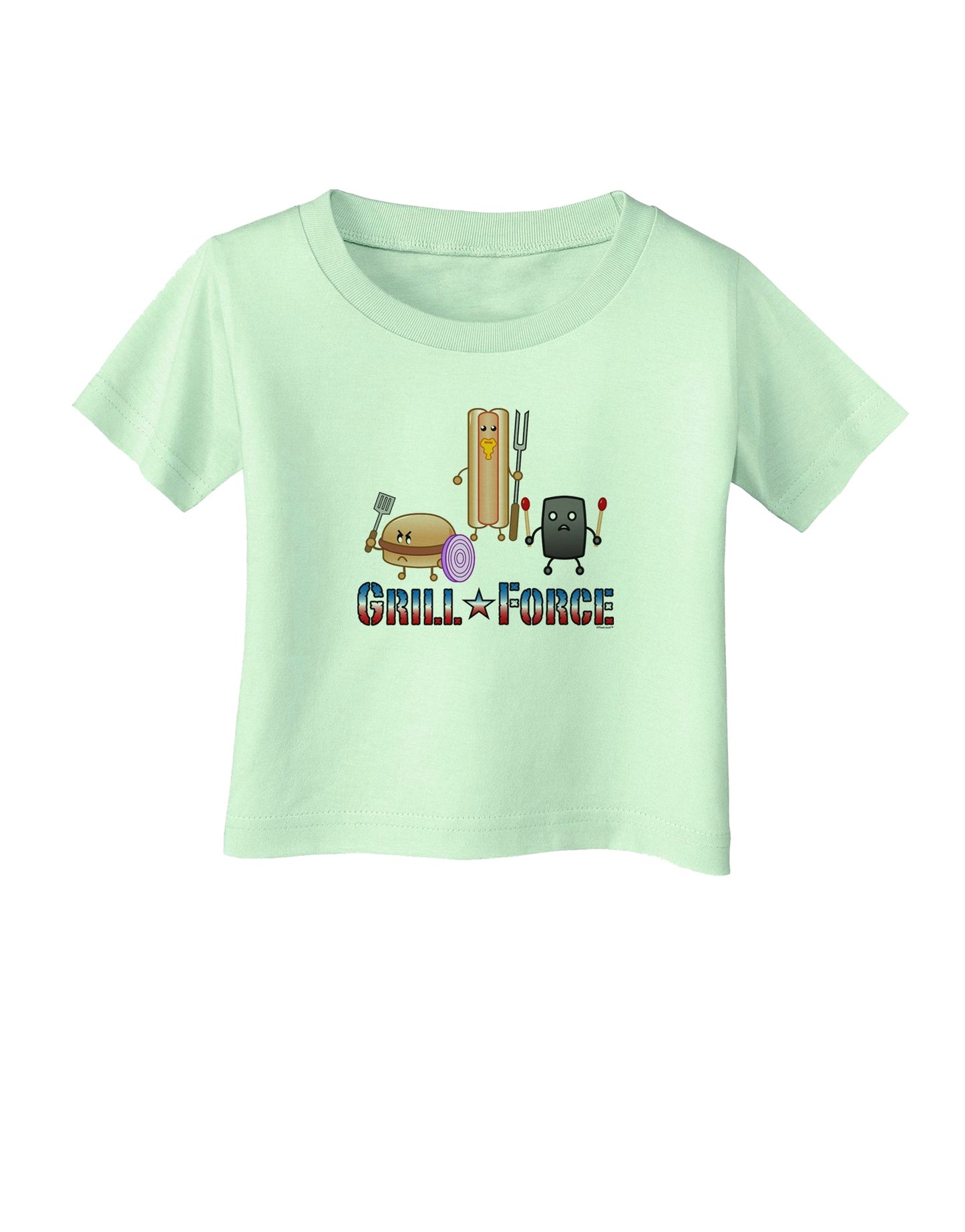 Grill Force Infant T-Shirt-Infant T-Shirt-TooLoud-Light-Green-06-Months-Davson Sales