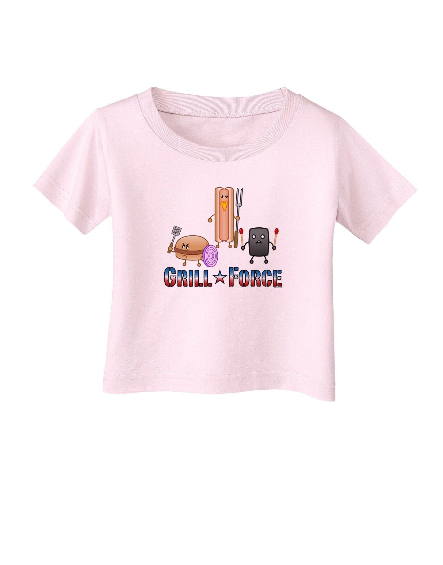 Grill Force Infant T-Shirt-Infant T-Shirt-TooLoud-Light-Pink-06-Months-Davson Sales
