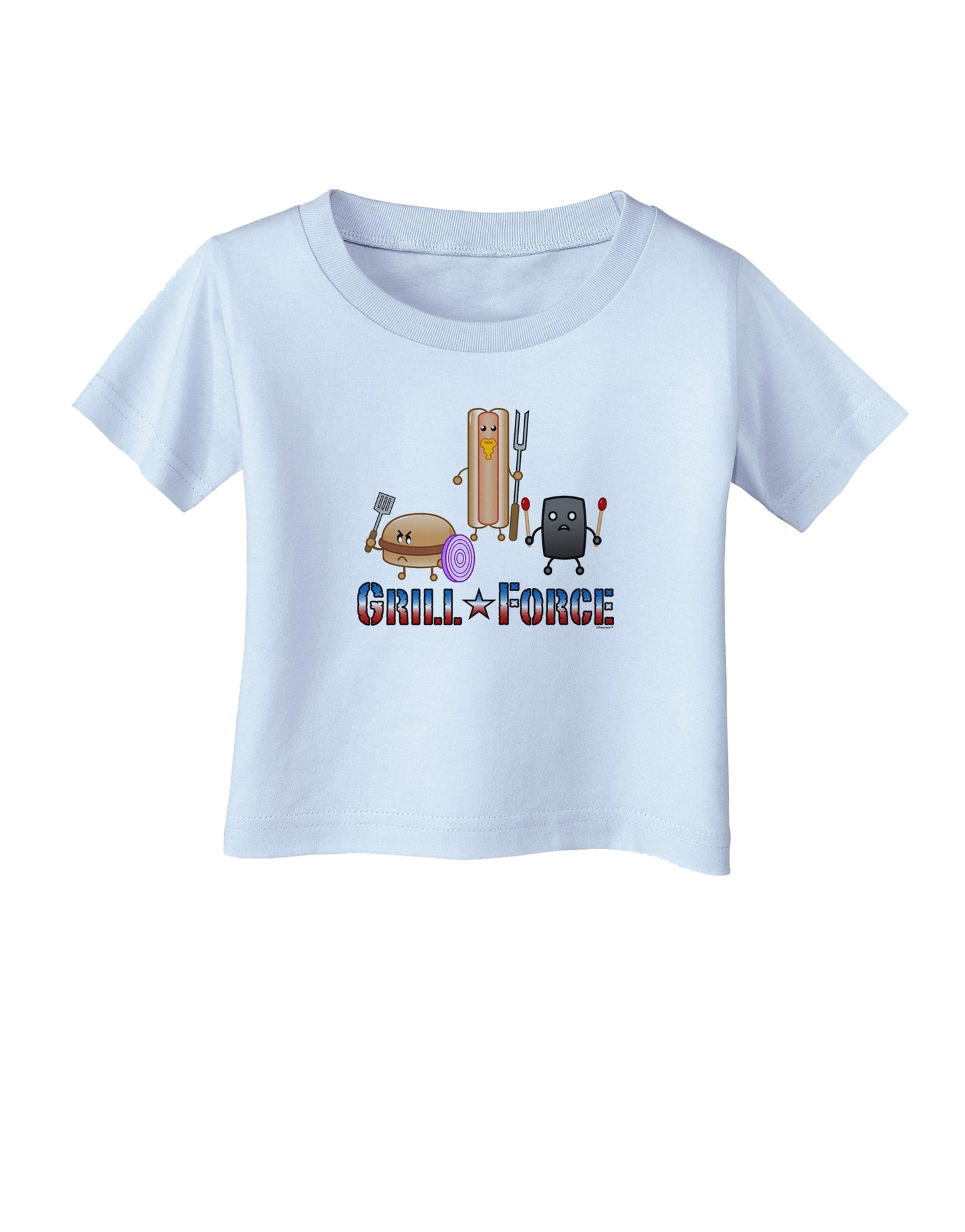 Grill Force Infant T-Shirt-Infant T-Shirt-TooLoud-Light-Blue-06-Months-Davson Sales