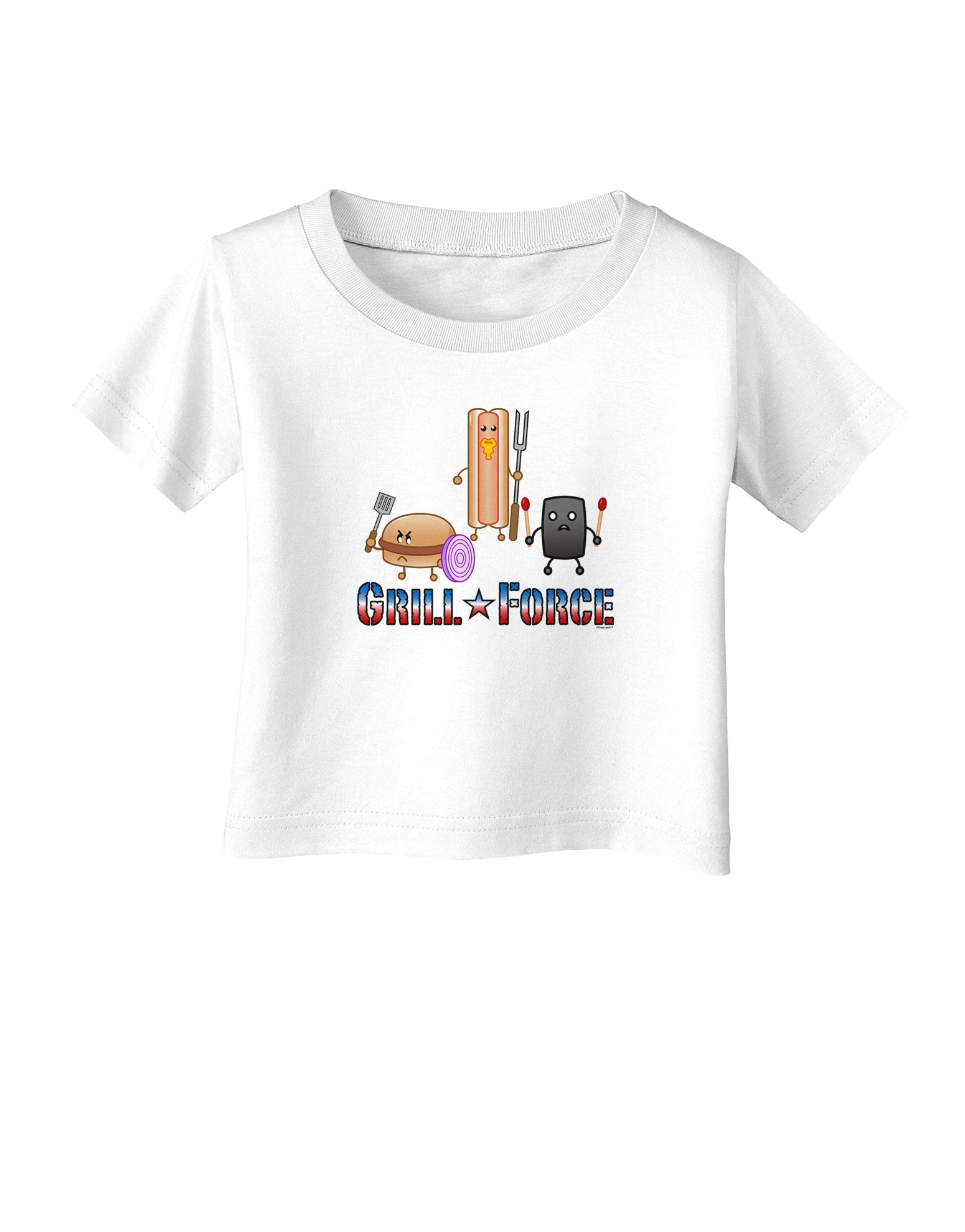 Grill Force Infant T-Shirt-Infant T-Shirt-TooLoud-White-06-Months-Davson Sales