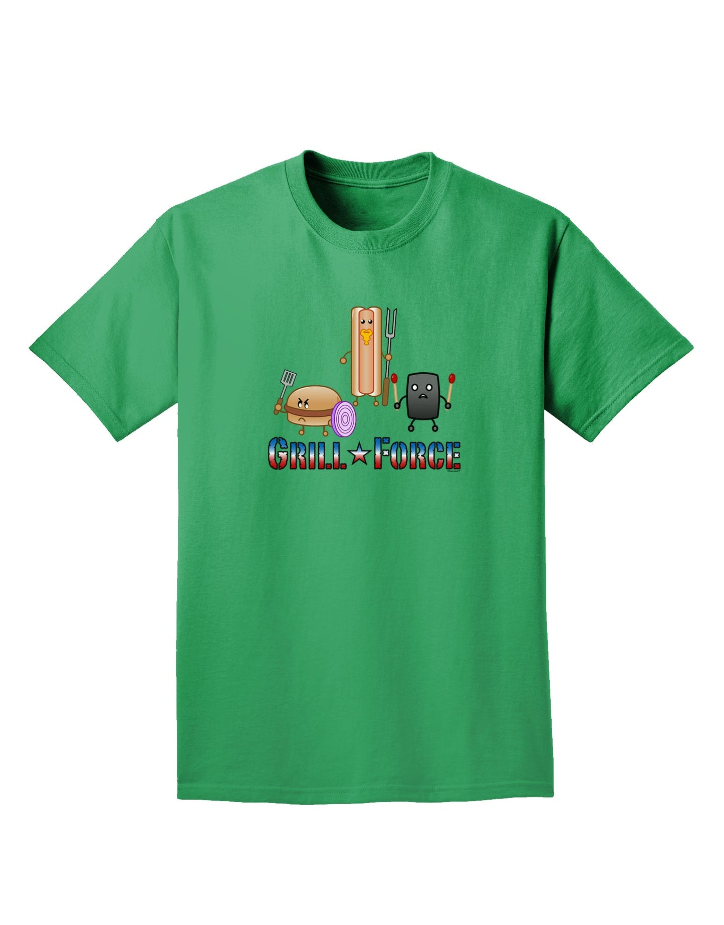 Grill Force Premium Adult T-Shirt-Mens T-shirts-TooLoud-Kelly-Green-Small-Davson Sales