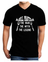 Grill Master The Man The Myth The Legend Adult V-Neck T-shirt-Mens T-Shirt-TooLoud-Black-Small-Davson Sales
