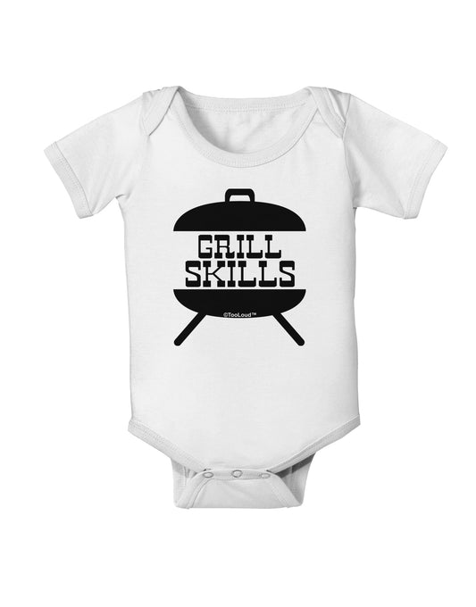 Grill Skills Grill Design Baby Romper Bodysuit by TooLoud-Baby Romper-TooLoud-White-06-Months-Davson Sales