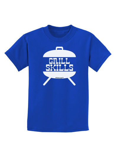 Grill Skills Grill Design Childrens Dark T-Shirt by TooLoud-Childrens T-Shirt-TooLoud-Royal-Blue-X-Small-Davson Sales