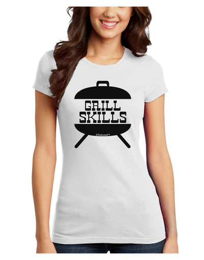 Grill Skills Grill Design Juniors T-Shirt by TooLoud-Womens Juniors T-Shirt-TooLoud-White-Juniors Fitted X-Small-Davson Sales