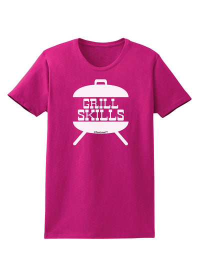 Grill Skills Grill Design Womens Dark T-Shirt by TooLoud-Womens T-Shirt-TooLoud-Hot-Pink-Small-Davson Sales