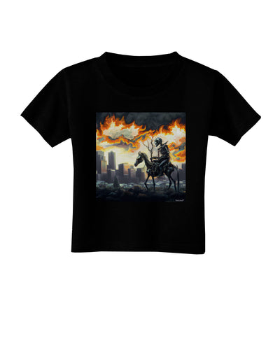 Grimm Reaper Halloween Design Toddler T-Shirt-Toddler-Tshirts-TooLoud-Black-2T-Davson Sales