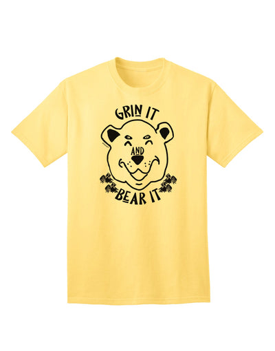 Grin and bear it Adult T-Shirt Stylish and Comfortable Adult T-Shirt-Mens T-shirts-TooLoud-Yellow-Small-Davson Sales