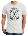 Grin and bear it Adult V-Neck T-shirt-Mens V-Neck T-Shirt-TooLoud-White-Small-Davson Sales