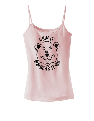 Grin and bear it Dark Womens V-Neck Dark T-Shirt-Womens V-Neck T-Shirts-TooLoud-SoftPink-Small-Davson Sales