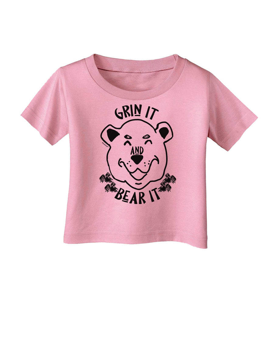 Grin and bear it Infant T-Shirt-Infant T-Shirt-TooLoud-White-06-Months-Davson Sales