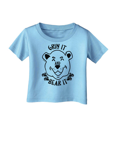 Grin and bear it Infant T-Shirt-Infant T-Shirt-TooLoud-Aquatic-Blue-06-Months-Davson Sales