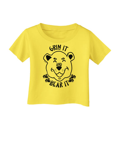 Grin and bear it Infant T-Shirt-Infant T-Shirt-TooLoud-Yellow-06-Months-Davson Sales