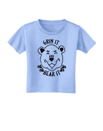 Grin and bear it Toddler T-Shirt-Toddler T-shirt-TooLoud-Aquatic-Blue-2T-Davson Sales