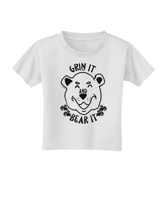 Grin and bear it Toddler T-Shirt-Toddler T-shirt-TooLoud-White-2T-Davson Sales