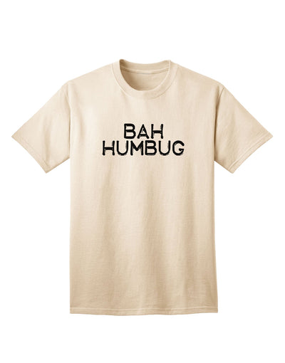 Grunge Adult T-Shirt with Bah Humbug Design-Mens T-shirts-TooLoud-Natural-Small-Davson Sales