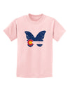 Grunge Colorado Butterfly Flag Childrens T-Shirt-Childrens T-Shirt-TooLoud-PalePink-X-Small-Davson Sales